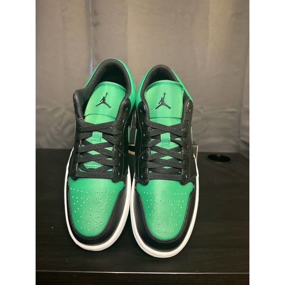 New Air Jordan 1 Low “Black Lucky Green” (553558-065) Men’s Size 10! Ship Fast1 - Picture 3 of 7